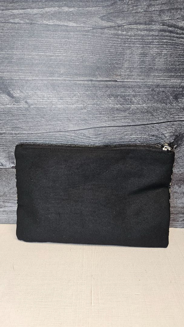Blue Illusion Black/Pewter Beaded Purse (290cmx200cm)