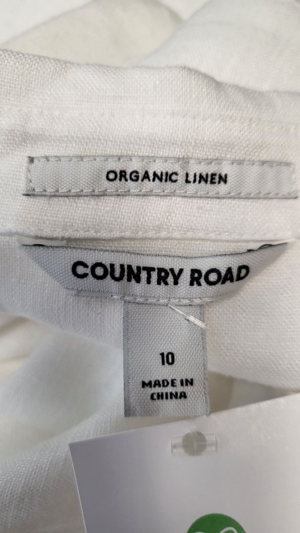 Country Road White Linen Shirt Dress (10)