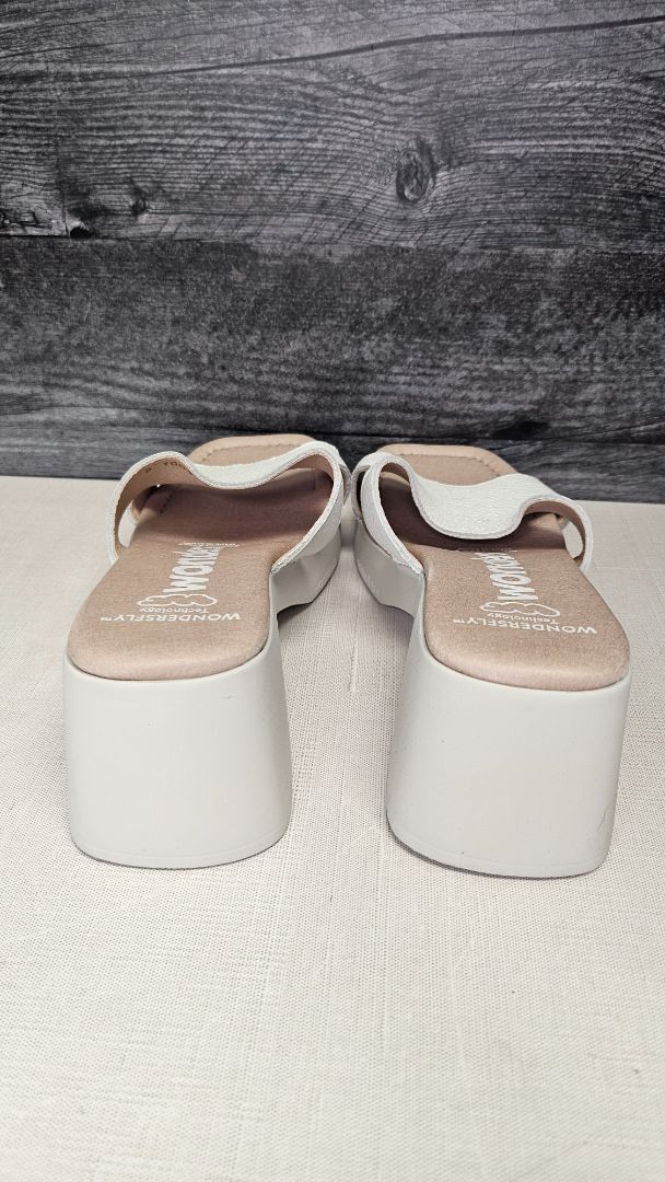 Wonders White Heeled Slide (40.5)