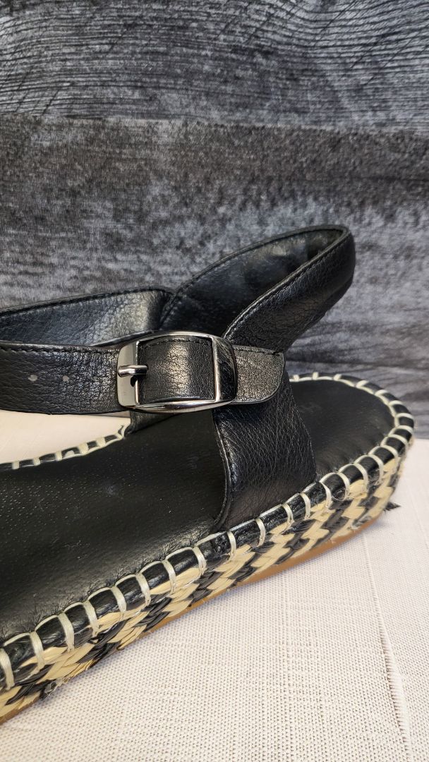 Hush Puppies Black Espadrille Sandal (40)
