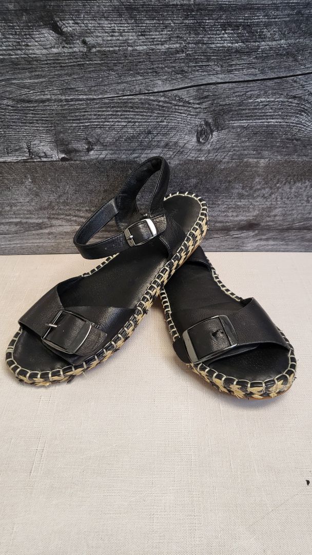 Hush Puppies Black Espadrille Sandal (40)