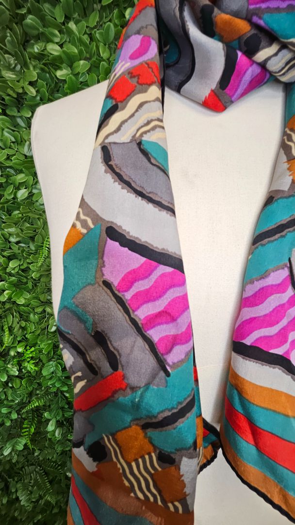 Print Retro Square Scarf