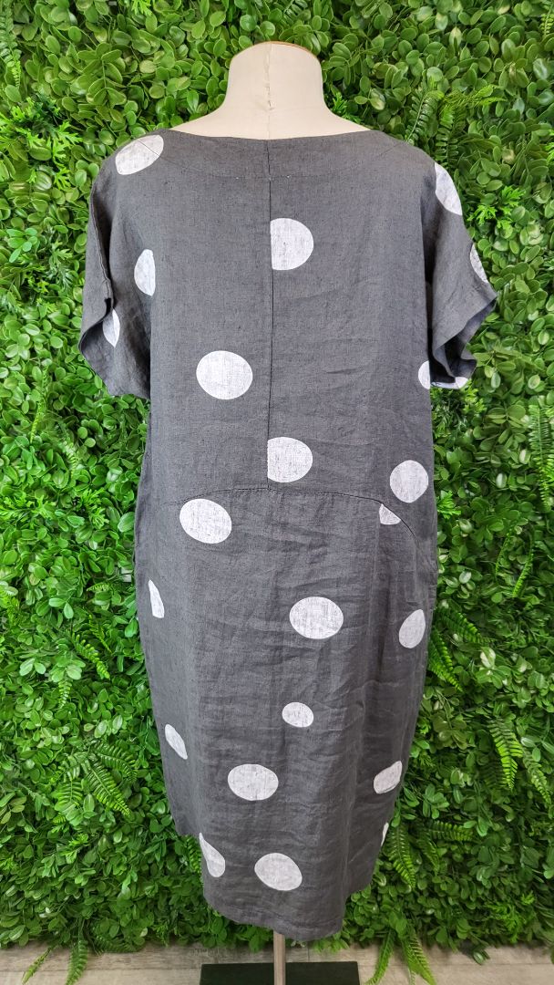 Italian Cartel Gray Linen Dress (12-14)
