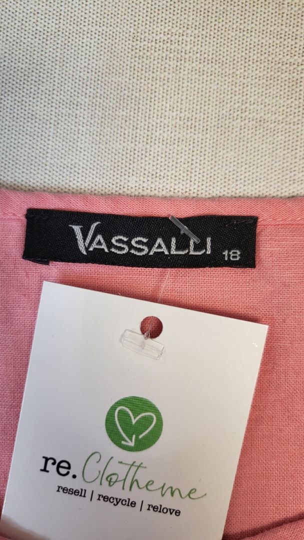 Vassalli Pink Flute Sleeve Top (18)