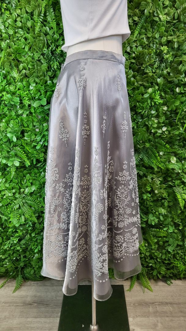 Cachet Silver Organza Skirt (8)