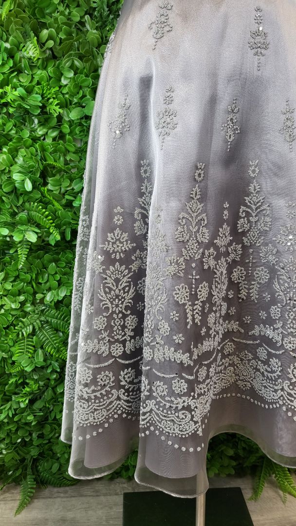 Cachet Silver Organza Skirt (8)
