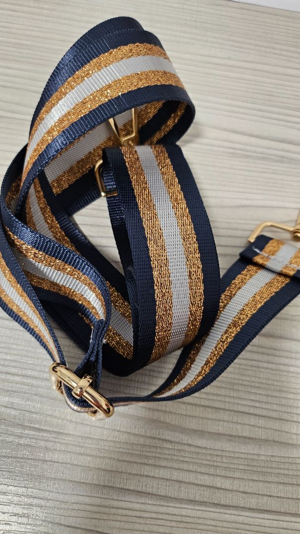Unknown Navy & Bronze Bag Strap BNWT