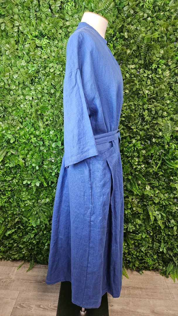 Lordship Linen Periwinkle Blue Linen Dress (16)