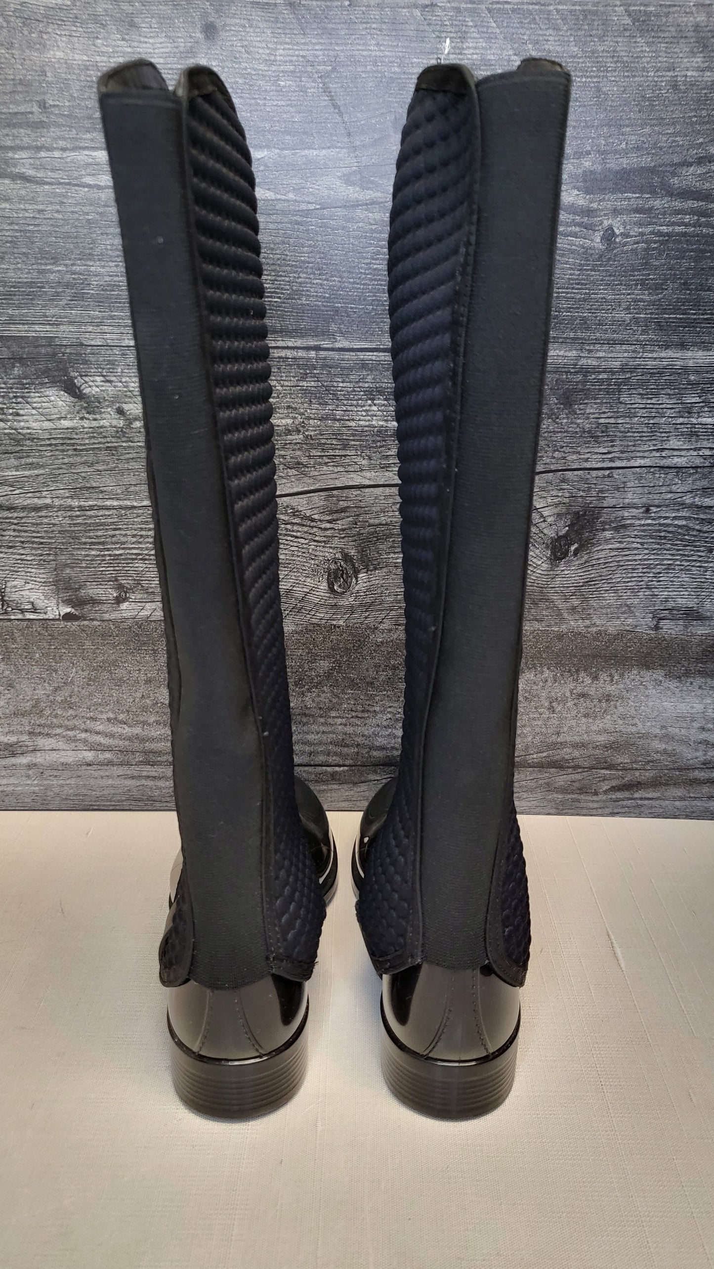 Lemon Jelly Black Designer Gumboot NEW (38)