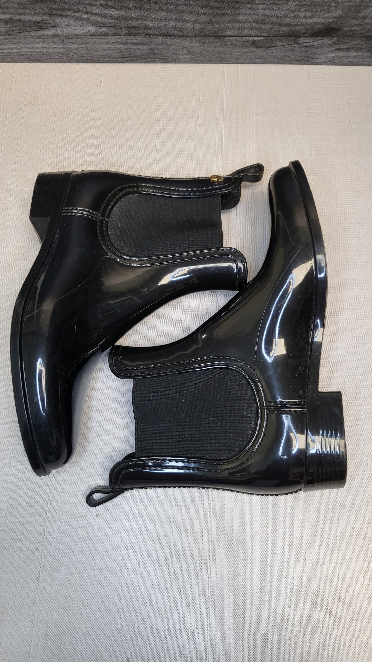 Lemon Jelly Black Designer Gumboot NEW (38)