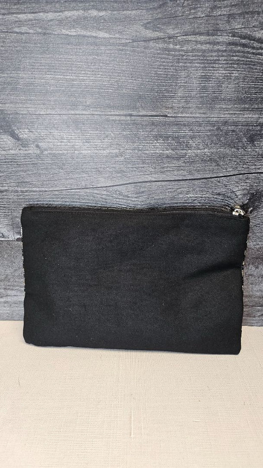 Blue Illusion Black/Pewter Beaded Purse (290cmx200cm)