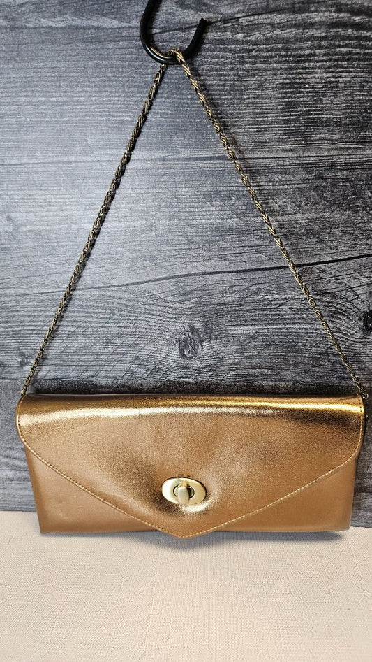 Olga Berg Gold Clutch (23cmx12cm)