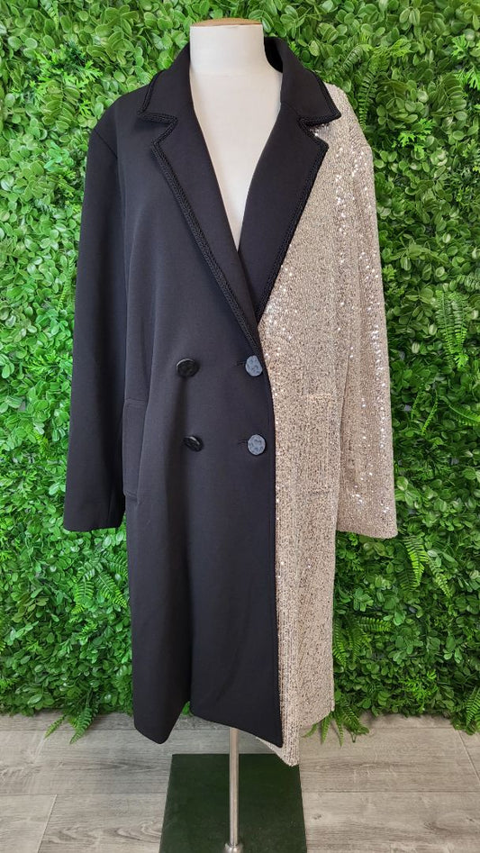 Trelise Cooper Black/Gold Get Used To Split Coat (18)