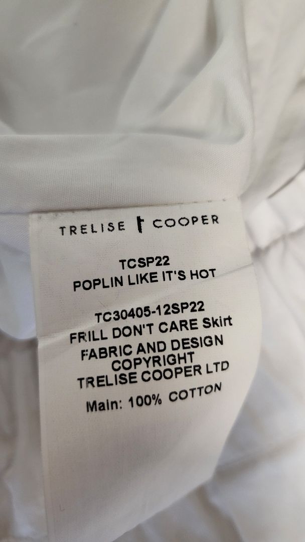 Trelise Cooper White Frill Dont Care Skirt (8-10)