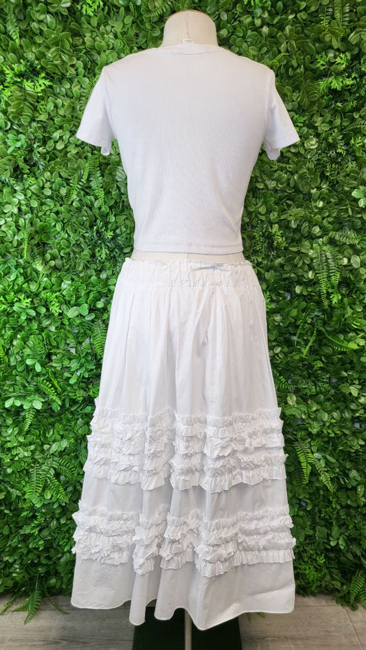 Trelise Cooper White Frill Dont Care Skirt (8-10)