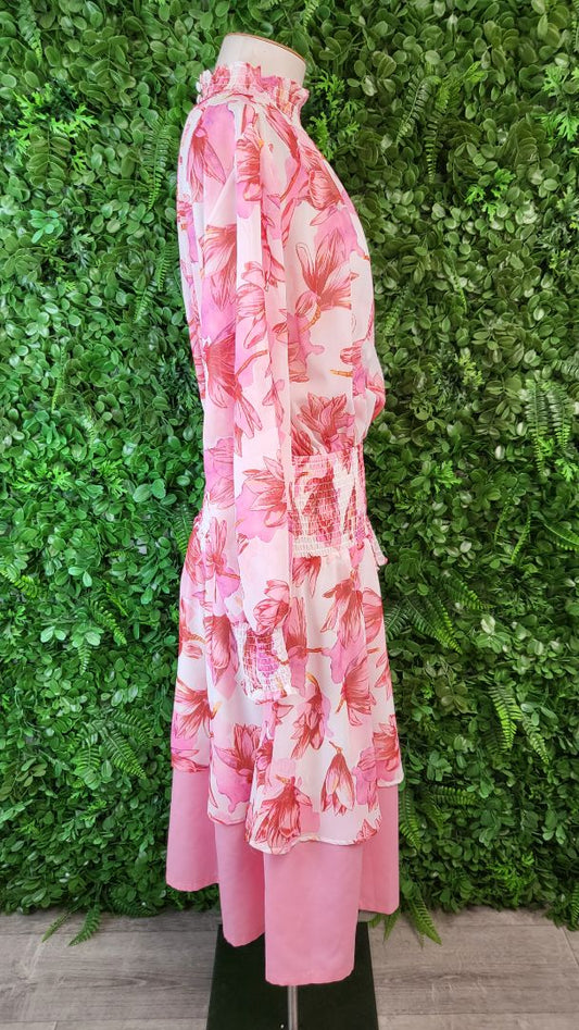 Esther & Co Pink Floral Dress (12-14)