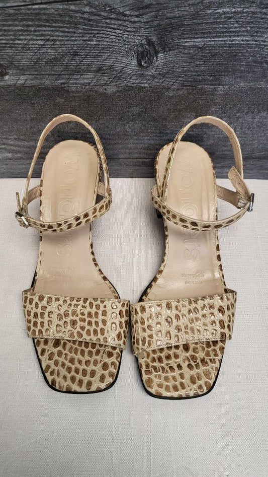 Wonders Reptile Print Leather Sandal (40)