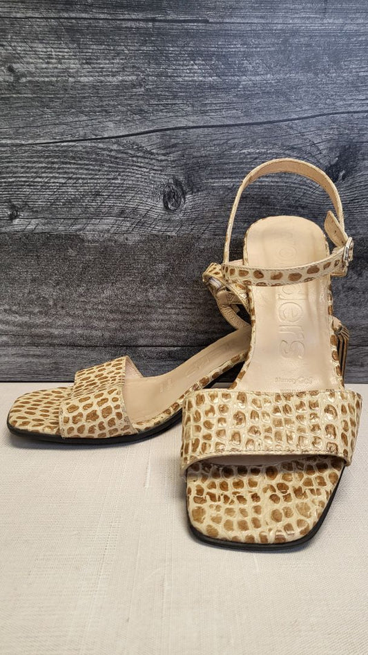 Wonders Reptile Print Leather Sandal (40)