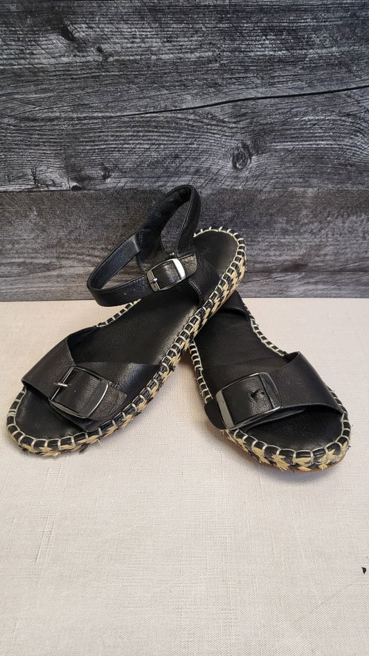 Hush Puppies Black Espadrille Sandal (40)