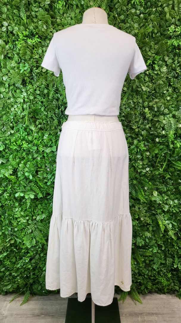 Stella + Gemma Ivory Linen Skirt (10)