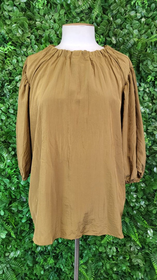 Siren Gold Puff Sleeve Top BNWT (10)