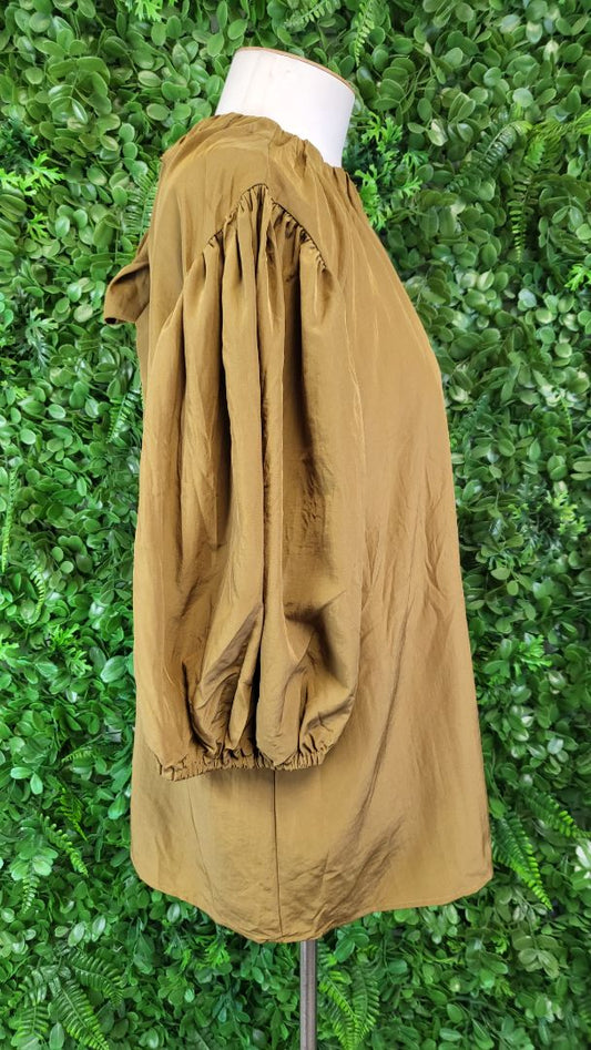 Siren Gold Puff Sleeve Top BNWT (10)