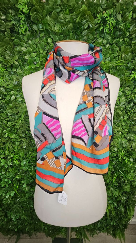 Print Retro Square Scarf