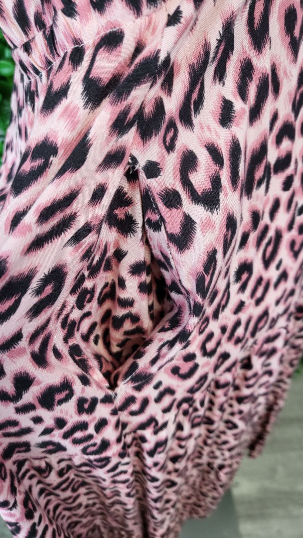 Boho Aus Animal Print Tie Dress 10-12