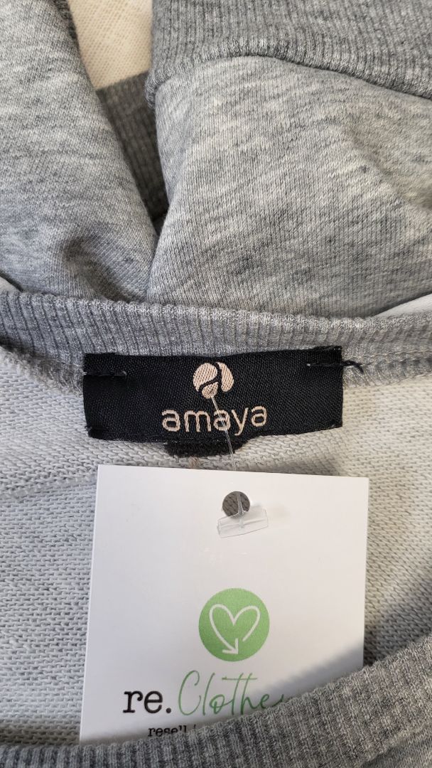 Amaya Gray Frill Sleeve Sweat (10)