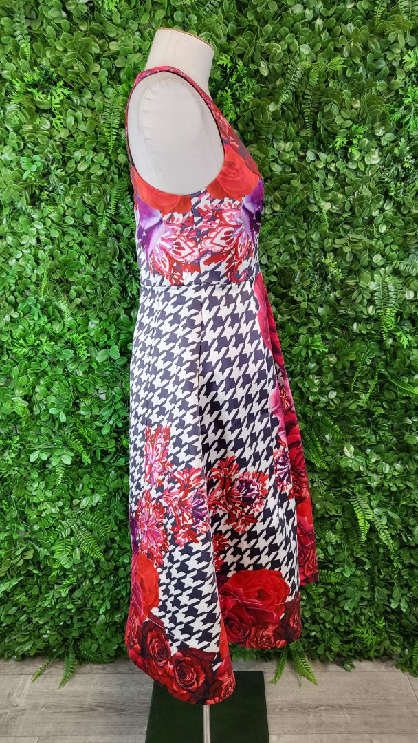 MacKenzie Mode Print Fit Flare Dress (8)