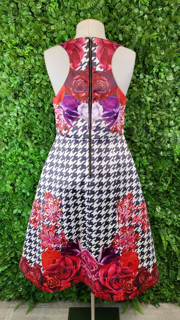 MacKenzie Mode Print Fit Flare Dress (8)