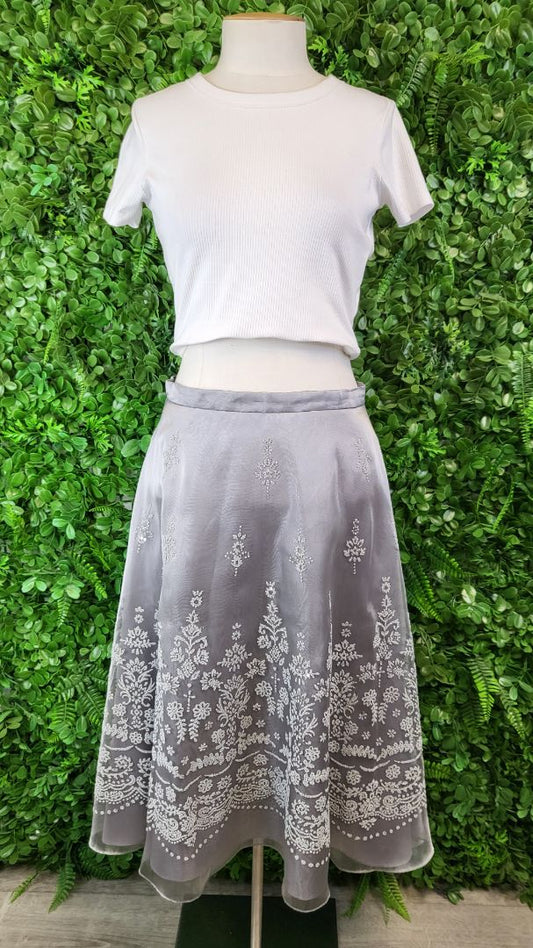 Cachet Silver Organza Skirt (8)
