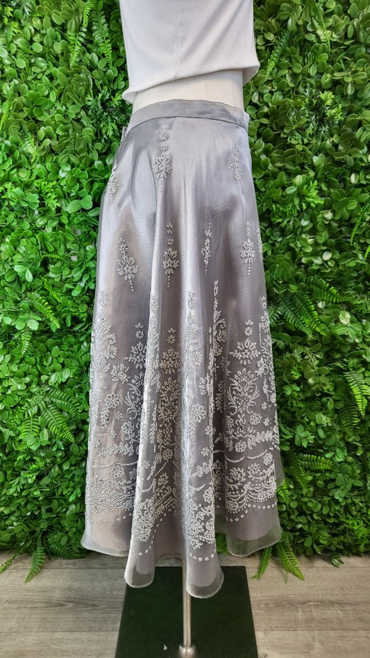 Cachet Silver Organza Skirt (8)