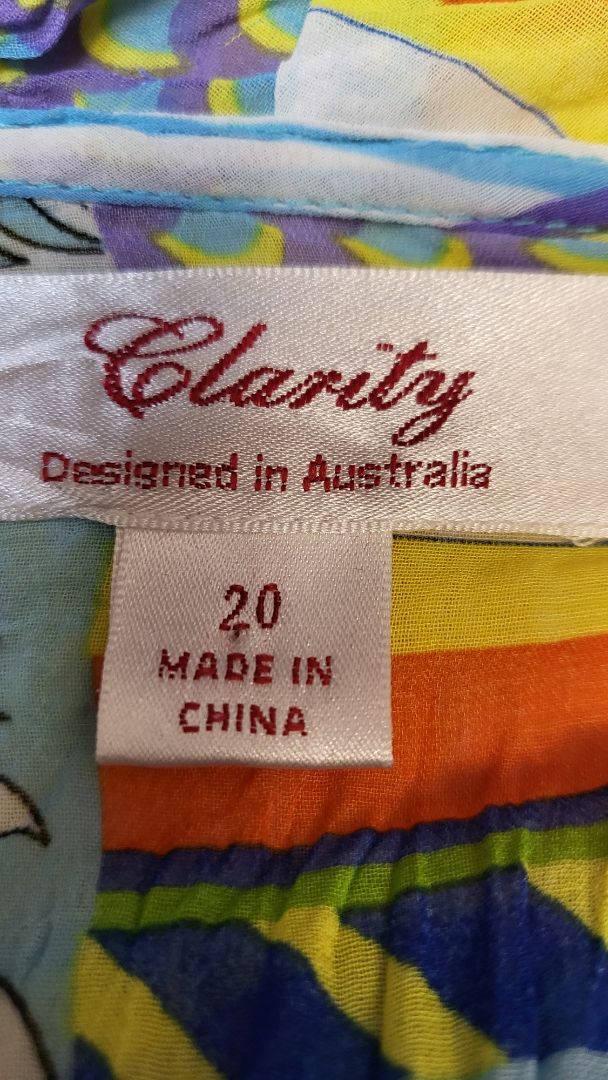 Clarity Multi Patterned Frill Top (20)