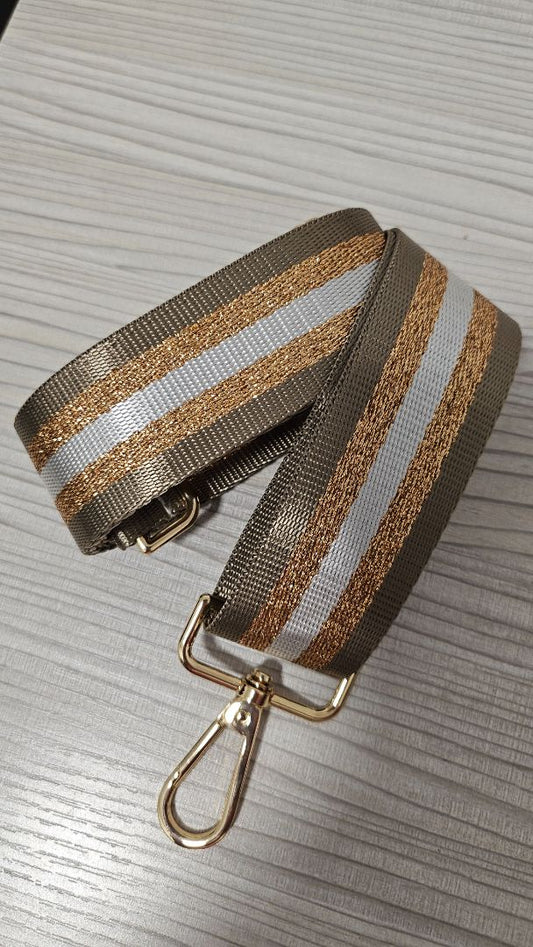 Unknown  Khaki & Bronze Bag Strap BNWT