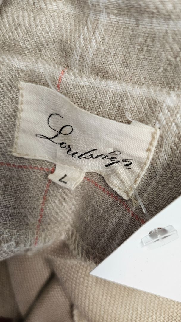 Lordship Linen Oat Linen Trench Coat (14-16)
