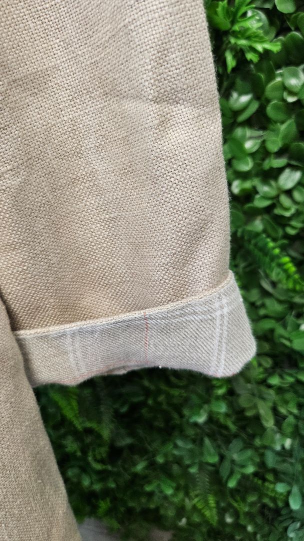 Lordship Linen Oat Linen Trench Coat (14-16)