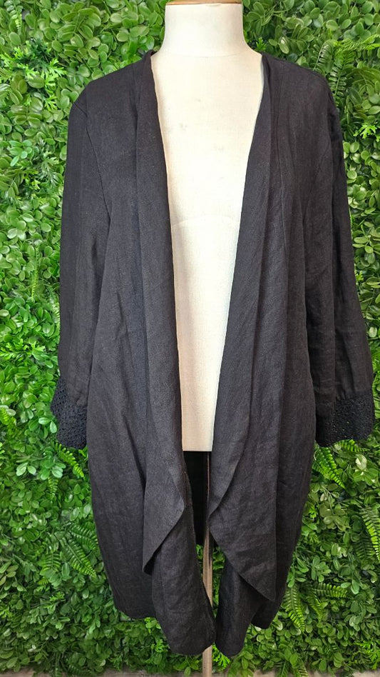 17 Blonde Black Linen Jacket (16)