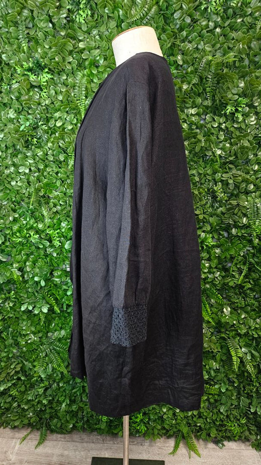 17 Blonde Black Linen Jacket (16)