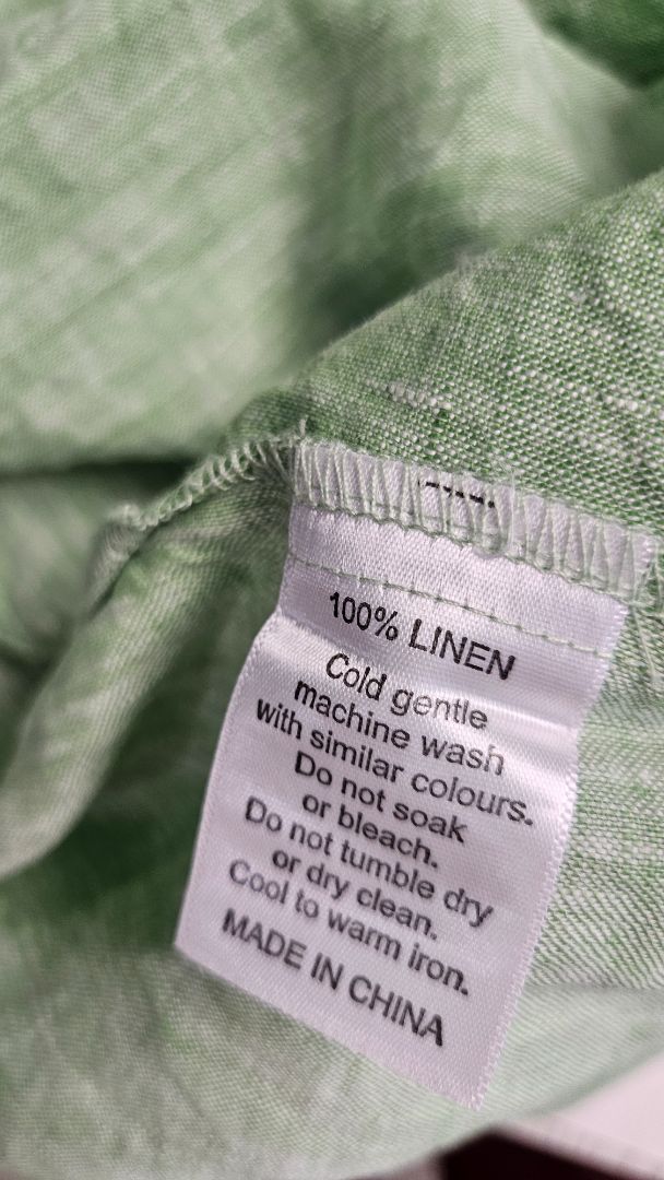 Naturals by O&J Lime Linen Drop Hem Dress (8-10)