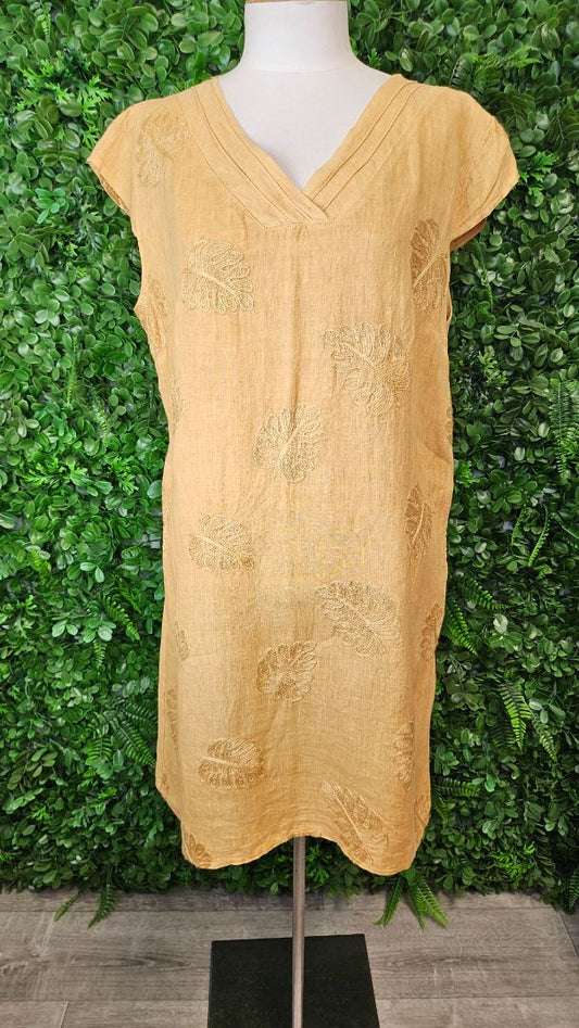 Helga May Gold Embroidered Dress (14)