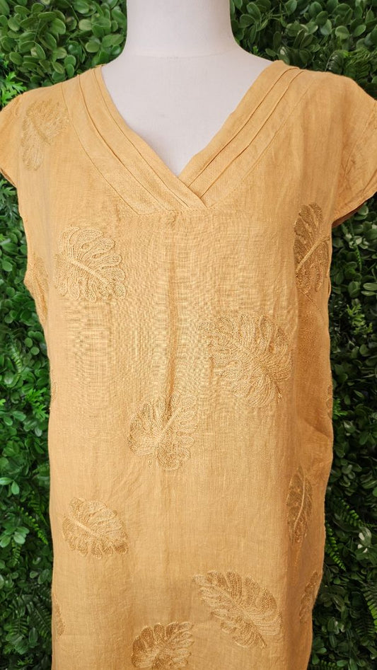 Helga May Gold Embroidered Dress (14)