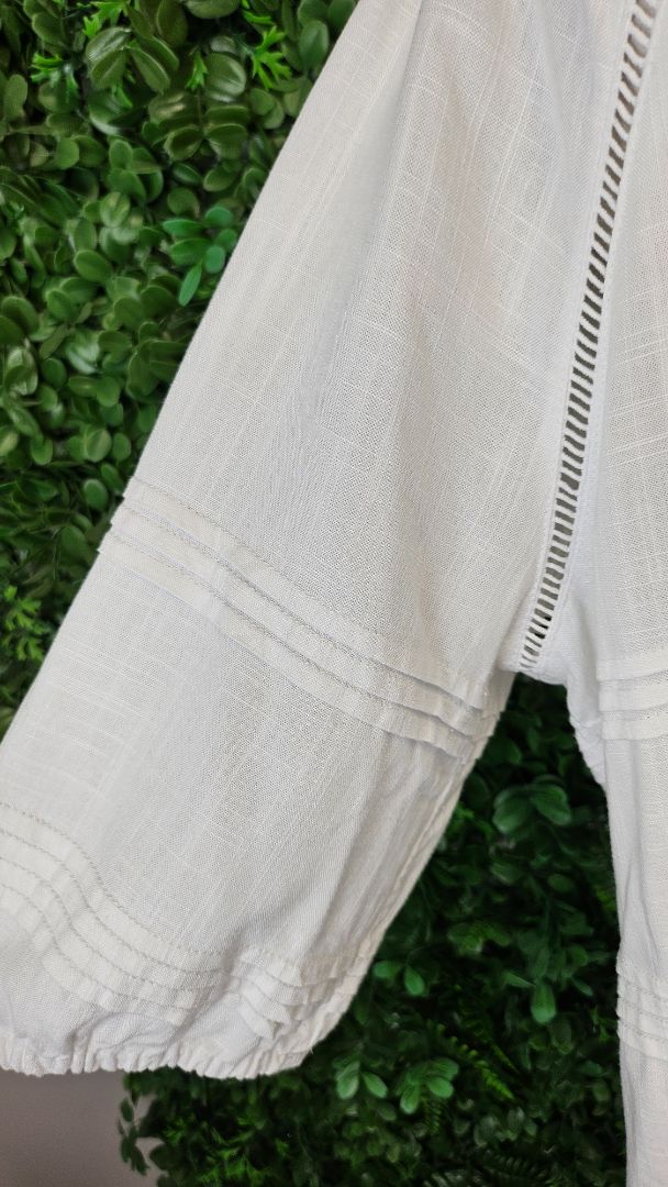 Just Jeans White Linen Blend Top (14)