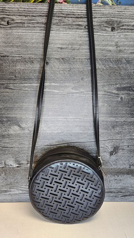 Sashenka Dark Navy Circular Bag (20cmx8cm)