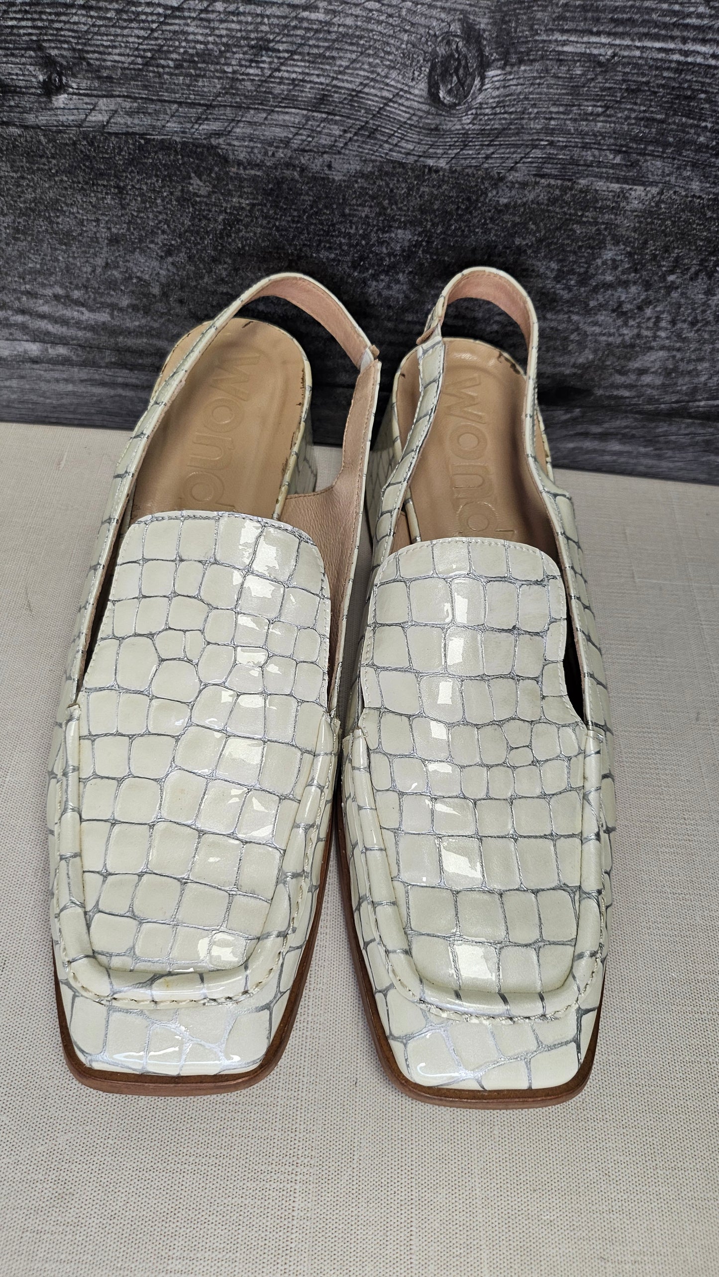 Wonders Cream Slingback Loafer (41)