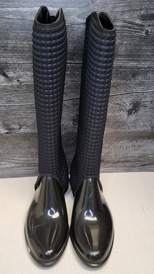 Lemon Jelly Black Designer Gumboot NEW (38)