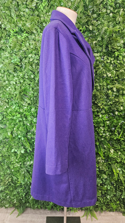 TCD Purple Wool Blend Coat (14-16)
