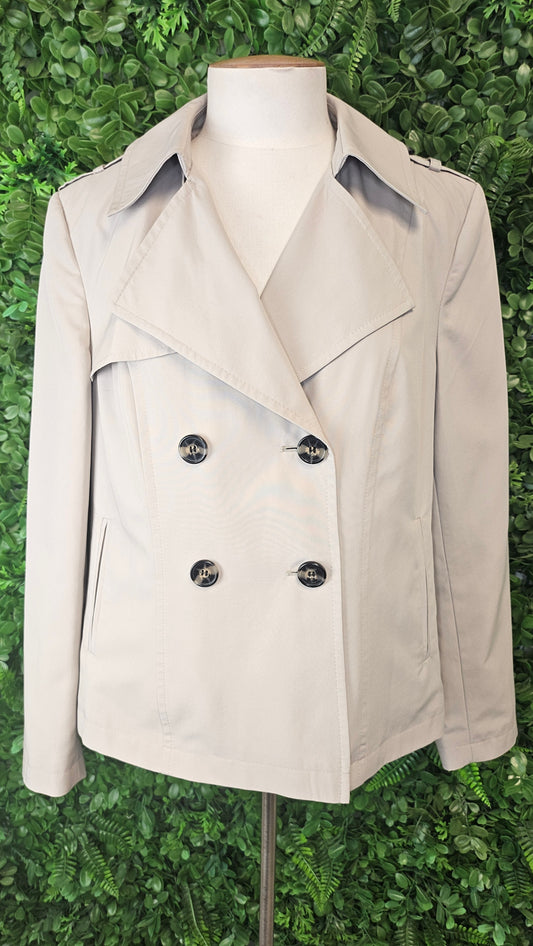 M&S Neutral Cropped Trench Coat (14)