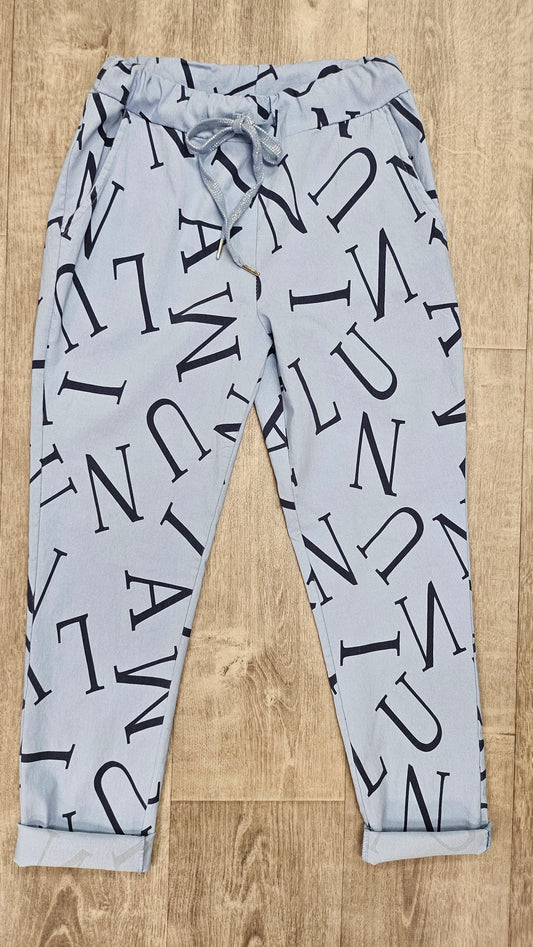 Made Italy Blue Print Pant (12)