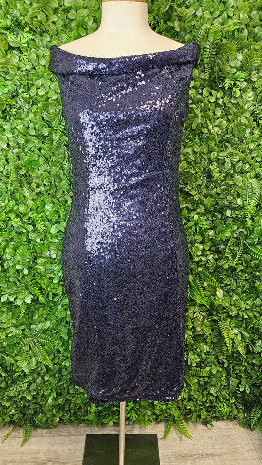 Club L Blue Sequin Midi Dress (14)